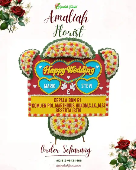 Papan Bunga Pernikahan Wara Utara